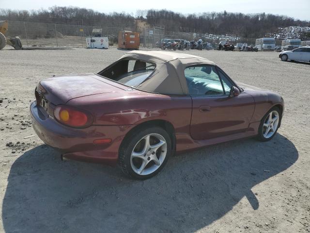 JM1NB353530301002 - 2003 MAZDA MX-5 MIATA BASE BURGUNDY photo 3