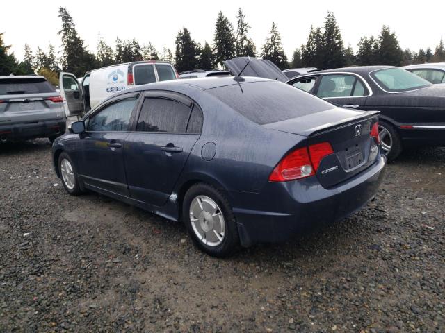 JHMFA36218S029359 - 2008 HONDA CIVIC HYBRID BLUE photo 2