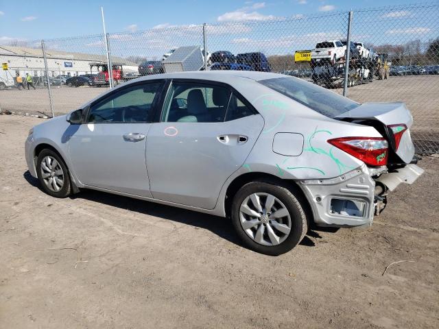 2T1BURHE9GC544921 - 2016 TOYOTA COROLLA L SILVER photo 2