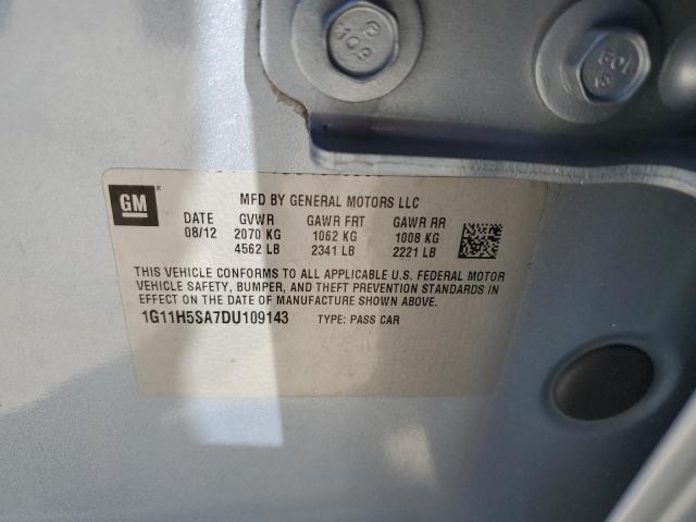 1G11H5SA7DU109143 - 2013 CHEVROLET MALIBU LTZ Bleu photo 12