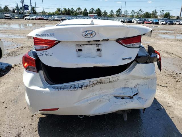 5NPDH4AEXDH187106 - 2013 HYUNDAI ELANTRA GLS WHITE photo 6