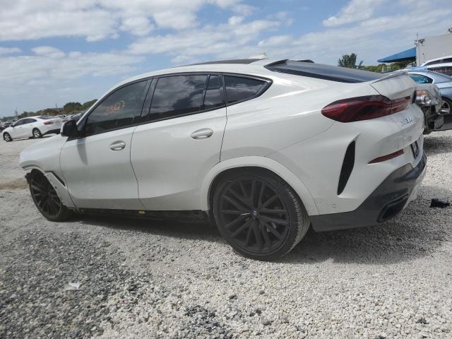 5UXCY6C08M9F03296 - 2021 BMW X6 XDRIVE40I WHITE photo 2