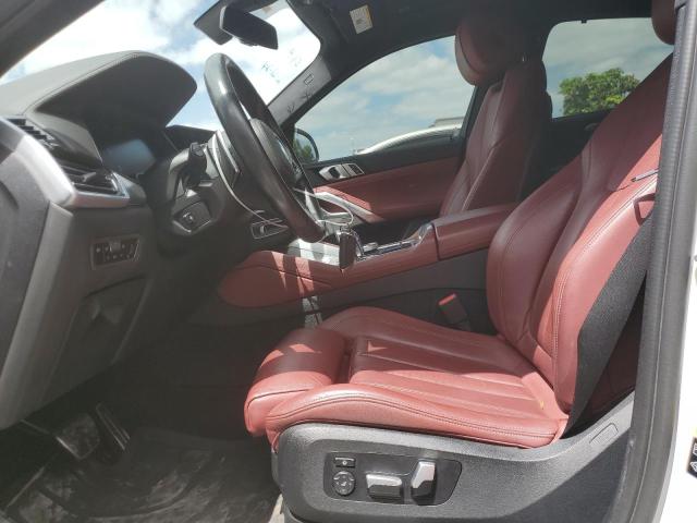 5UXCY6C08M9F03296 - 2021 BMW X6 XDRIVE40I WHITE photo 7