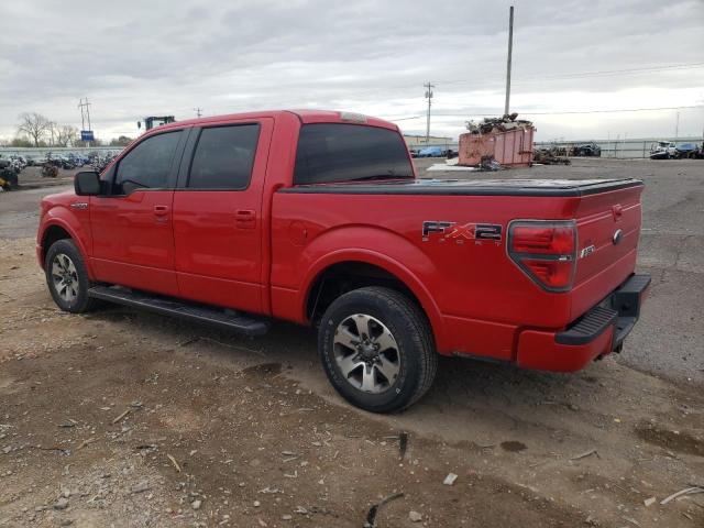 1FTEW1C89AKE42485 - 2010 FORD F150 SUPERCREW RED photo 2