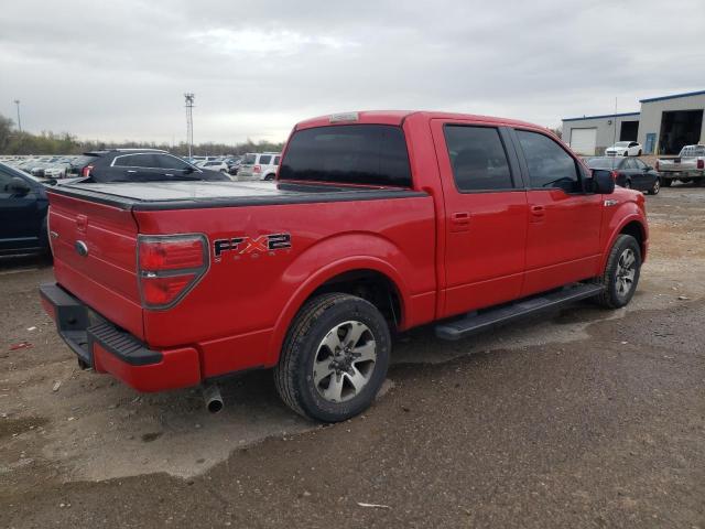 1FTEW1C89AKE42485 - 2010 FORD F150 SUPERCREW RED photo 3