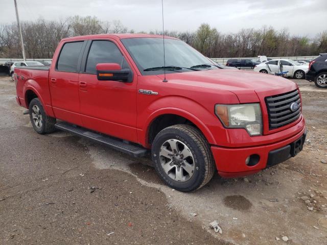 1FTEW1C89AKE42485 - 2010 FORD F150 SUPERCREW RED photo 4