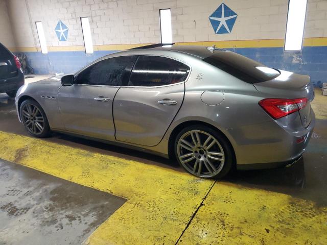 ZAM57RTAXE1106687 - 2014 MASERATI GHIBLI S GRAY photo 2