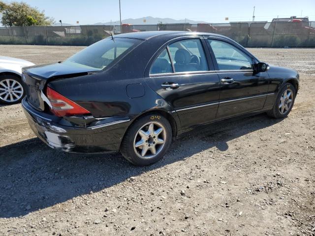 WDBRF61J22F223820 - 2002 MERCEDES-BENZ C 240 BLACK photo 3