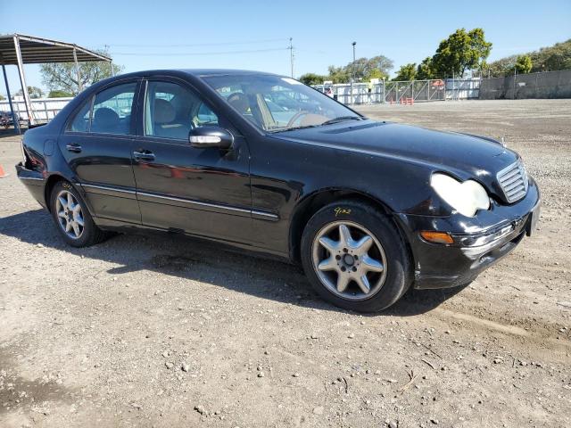 WDBRF61J22F223820 - 2002 MERCEDES-BENZ C 240 BLACK photo 4