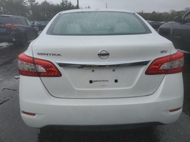 3N1AB7AP9FY383814 - 2015 NISSAN SENTRA S WHITE photo 6