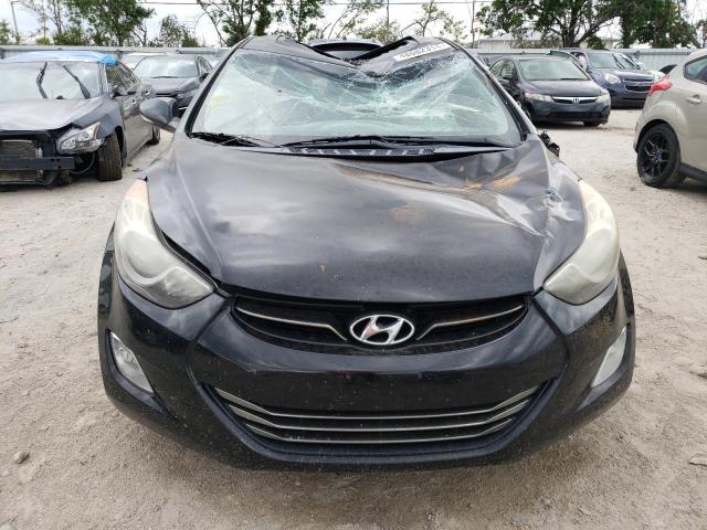 KMHDH4AE6CU283329 - 2012 HYUNDAI ELANTRA GLS BLACK photo 5