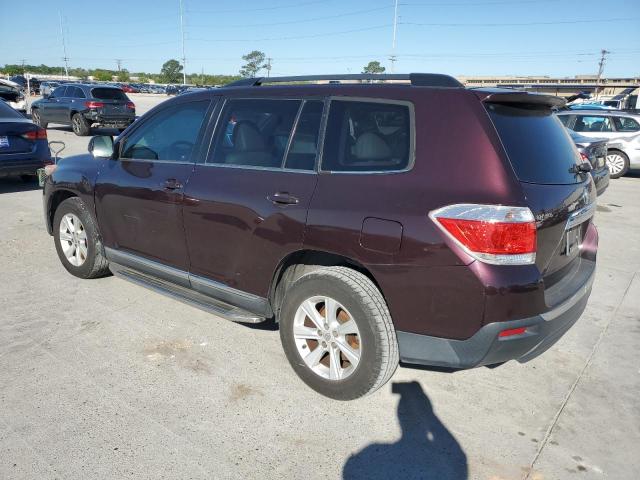 5TDZK3EH5DS127721 - 2013 TOYOTA HIGHLANDER BASE MAROON photo 2