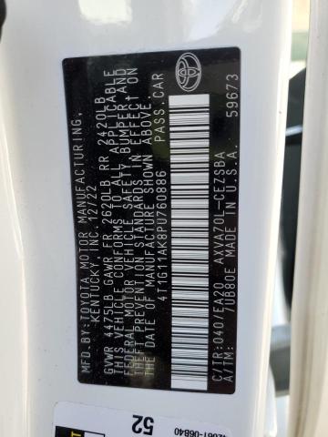 4T1G11AK8PU760886 - 2023 TOYOTA CAMRY SE NIGHT SHADE WHITE photo 13