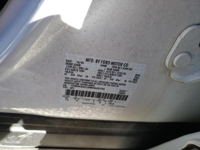 1FM5K8ACXMNA02754 - 2021 FORD EXPLORER POLICE INTERCEPTOR Qara foto 13