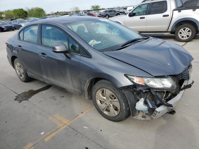 19XFB2F58DE237402 - 2013 HONDA CIVIC LX GRAY photo 4