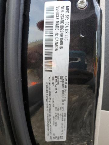 2C4RC1BG3NR150518 - 2022 CHRYSLER PACIFICA TOURING L შავი ფოტო 13