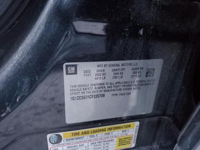 1G1ZC5E01CF229706 - 2012 CHEVROLET MALIBU 1LT CHARCOAL photo 12