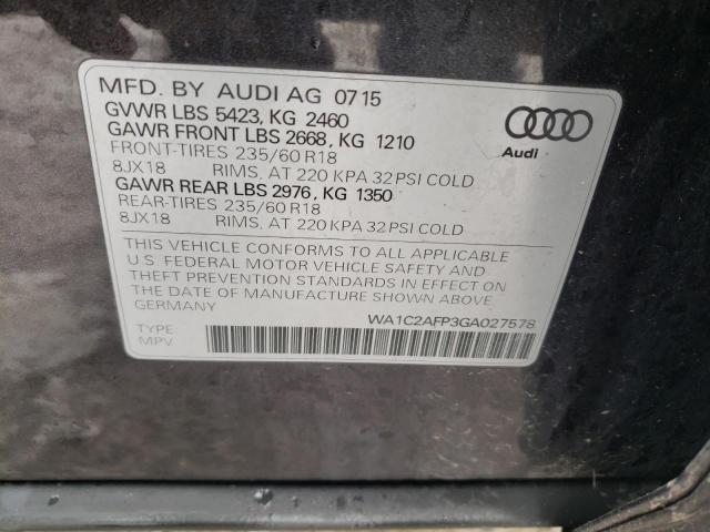 WA1C2AFP3GA027578 - 2016 AUDI Q5 PREMIUM GRAY photo 14