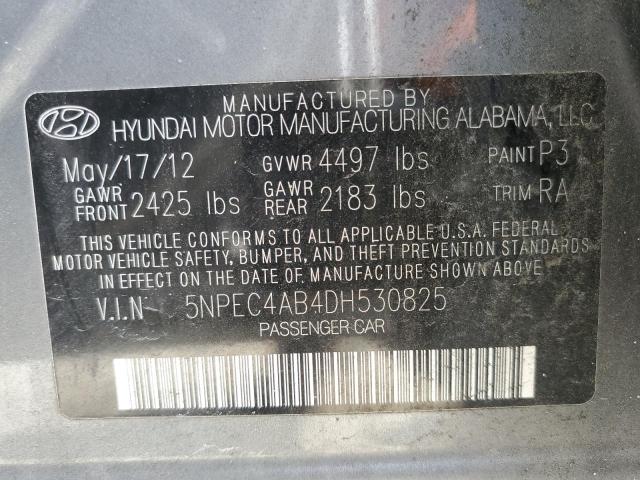 5NPEC4AB4DH530825 - 2013 HYUNDAI SONATA SE GRAY photo 12