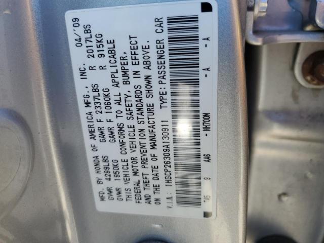 1HGCP26309A130911 - 2009 HONDA ACCORD LX GRAY photo 12