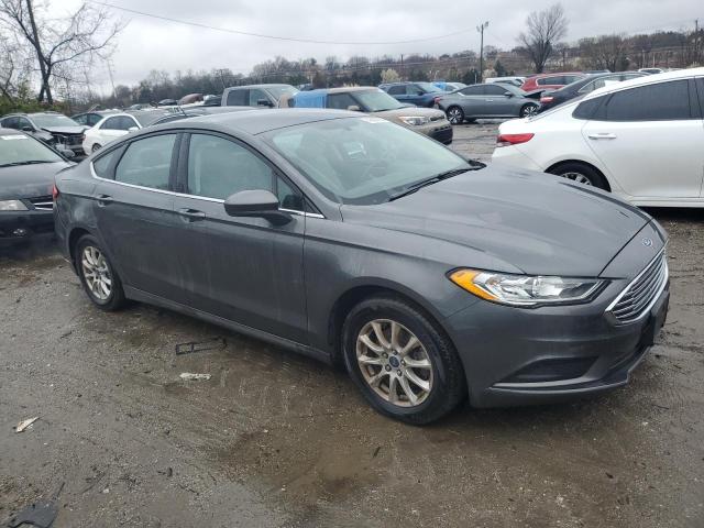 3FA6P0G74HR290477 - 2017 FORD FUSION S GRAY photo 4