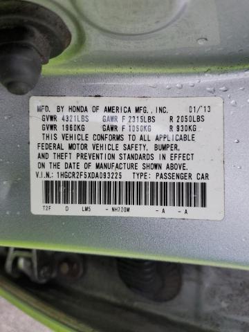 1HGCR2F5XDA093225 - 2013 HONDA ACCORD SPORT SILVER photo 12