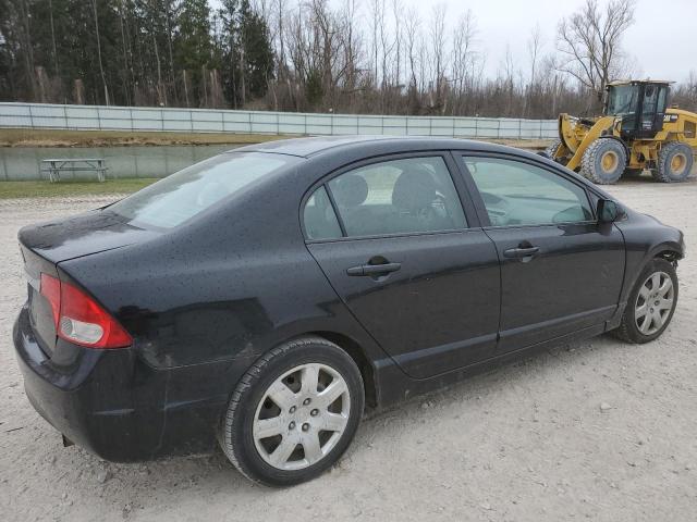 2HGFA16589H338868 - 2009 HONDA CIVIC LX BLACK photo 3