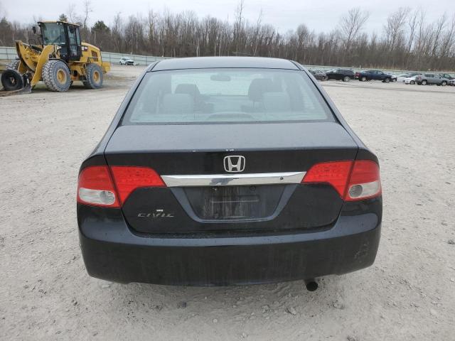 2HGFA16589H338868 - 2009 HONDA CIVIC LX BLACK photo 6