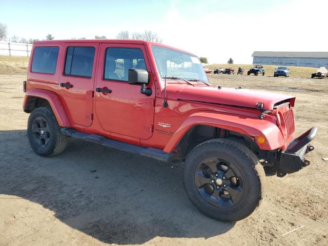 1C4HJWEG2DL674566 - 2013 JEEP WRANGLER U SAHARA RED photo 4