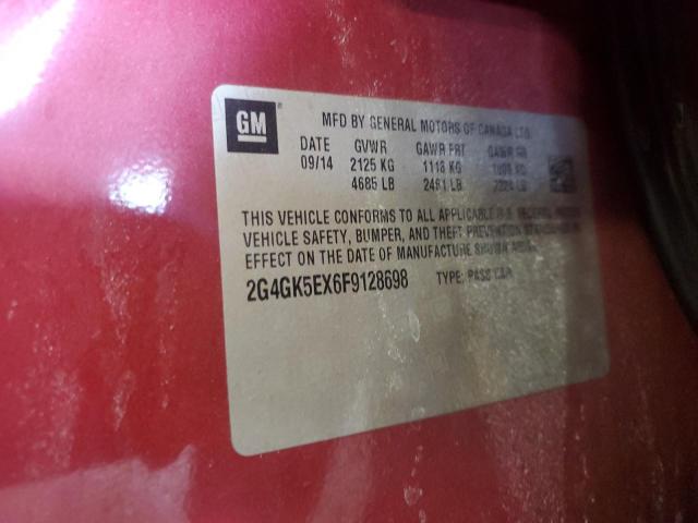 2G4GK5EX6F9128698 - 2015 BUICK REGAL 红色 照片 12