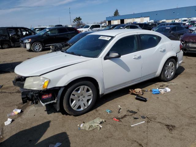 1C3CDZAB3CN270194 - 2012 DODGE AVENGER SE WHITE photo 1