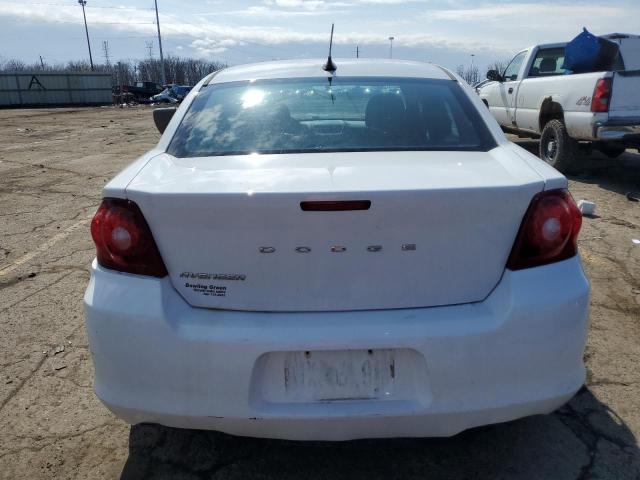 1C3CDZAB3CN270194 - 2012 DODGE AVENGER SE WHITE photo 6