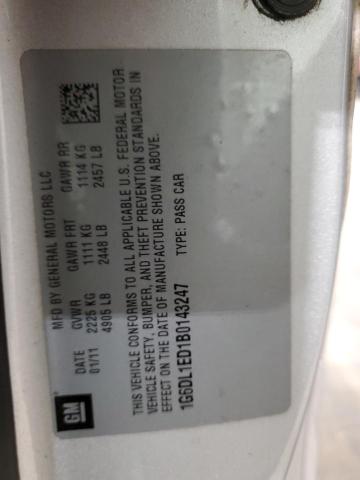 1G6DL1ED1B0143247 - 2011 CADILLAC CTS PERFORMANCE COLLECTION Чорний фото 12