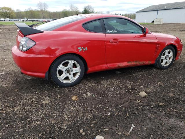 KMHHN65FX3U047016 - 2003 HYUNDAI TIBURON GT RED photo 3