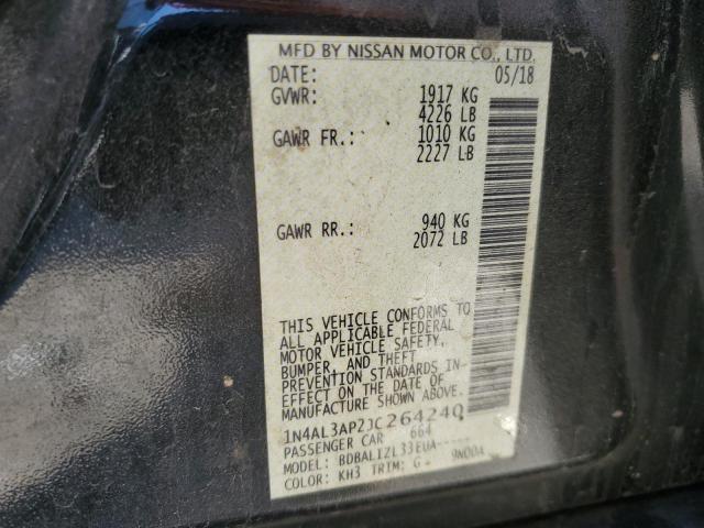 1N4AL3AP2JC264240 - 2018 NISSAN ALTIMA 2.5 Schwarz Foto 12
