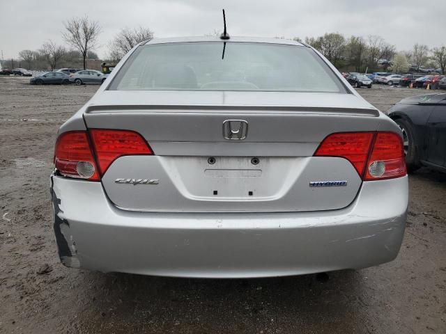 JHMFA36208S009653 - 2008 HONDA CIVIC HYBRID SILVER photo 6