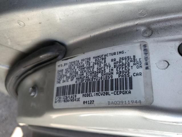 4T1BF28K8YU101859 - 2000 TOYOTA CAMRY LE SILVER photo 12