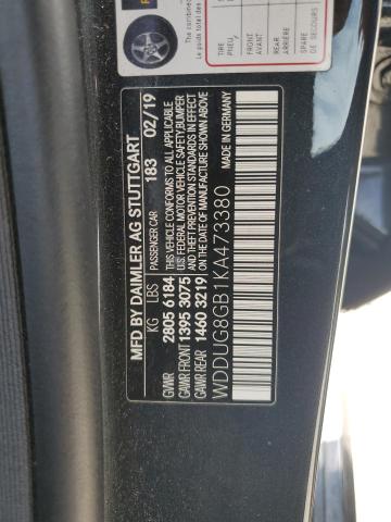 WDDUG8GB1KA473380 - 2019 MERCEDES-BENZ S 560 4MATIC GRAY photo 12