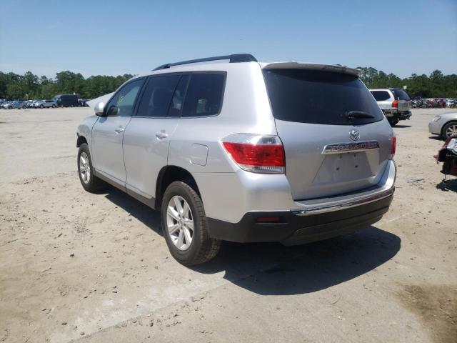 5TDZA3EH6CS025619 - 2012 TOYOTA HIGHLANDER BASE SILVER photo 3