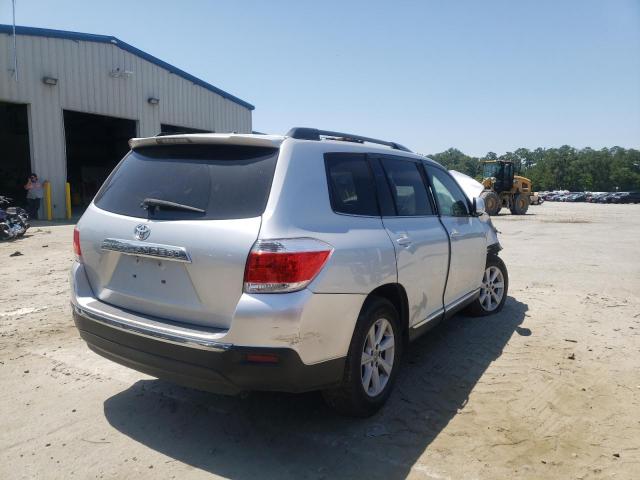 5TDZA3EH6CS025619 - 2012 TOYOTA HIGHLANDER BASE Argent photo 4