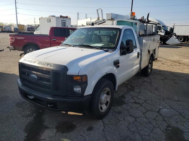 1FDSF30538EC32607 - 2008 FORD F350 SRW SUPER DUTY WHITE photo 2