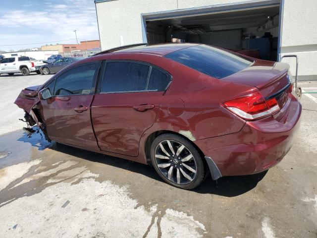 19XFB2F97FE082377 - 2015 HONDA CIVIC EXL MAROON photo 2