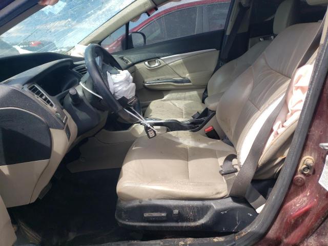 19XFB2F97FE082377 - 2015 HONDA CIVIC EXL MAROON photo 7