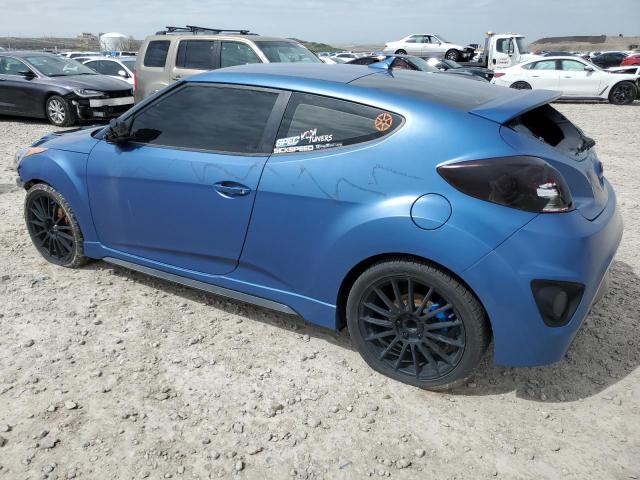 KMHTC6AE4GU256657 - 2016 HYUNDAI VELOSTER TURBO BLUE photo 2