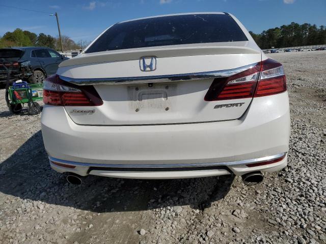 1HGCR2F5XGA113915 - 2016 HONDA ACCORD SPORT WHITE photo 6