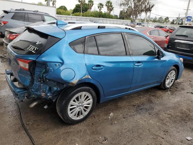 4S3GTAB62J3700938 - 2018 SUBARU IMPREZA PREMIUM BLUE photo 3