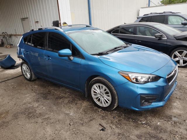 4S3GTAB62J3700938 - 2018 SUBARU IMPREZA PREMIUM BLUE photo 4