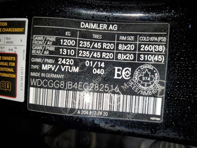 WDCGG8JB4EG282516 - 2014 MERCEDES-BENZ GLK 350 4MATIC BLACK photo 14