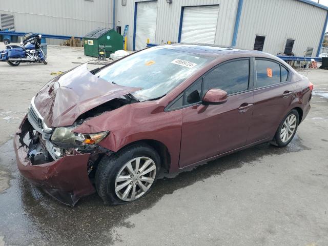 2HGFB2F82CH557152 - 2012 HONDA CIVIC EX BURGUNDY photo 1