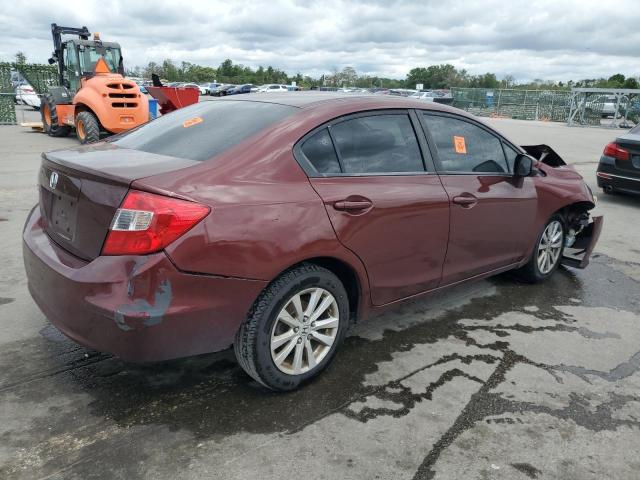 2HGFB2F82CH557152 - 2012 HONDA CIVIC EX BURGUNDY photo 3